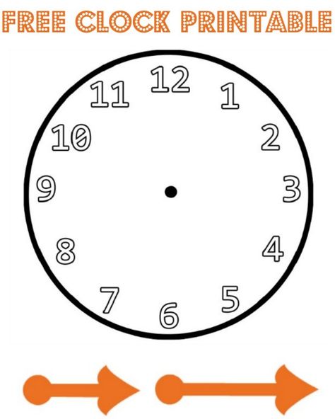 free clock printable, perfect for using as a new year countdown clock Paper Clock Diy, New Year Clock, New Years With Kids, Clock Face Printable, Clock Printable, Paper Clock, Clock Template, Clock Stencils, Countdown Clock