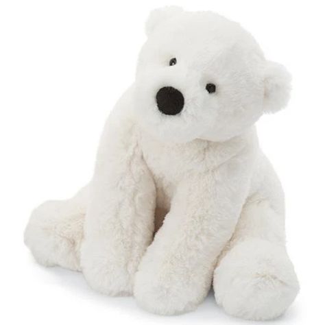 For the coziest cuddles in the whole North Pole, skate on over to Perry Polar Bear! Unbelievably snuggly, this cloudy cream cub is as soft as freshly fallen snow. He sits so neatly on his beany bottom and has the cutest bobble nose and nubbly tail. Includes 1 medium Perry Polar Bear 10" x 10" Suitable from birth Hand w Polar Bear Names, Polar Bear Toy, Urs Polar, Bear Names, Baby Doll Accessories, Cuddly Toy, Art Kits, Bear Toy, North Pole