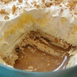 Mom's Texas Delight Recipe - Allrecipes.com Strawberry Cheesecake Salad, Texas Food, Layered Desserts, German Chocolate Cake, Pudding Desserts, Pie Dessert, Yummy Sweets, Recipes Food, Christmas Baking