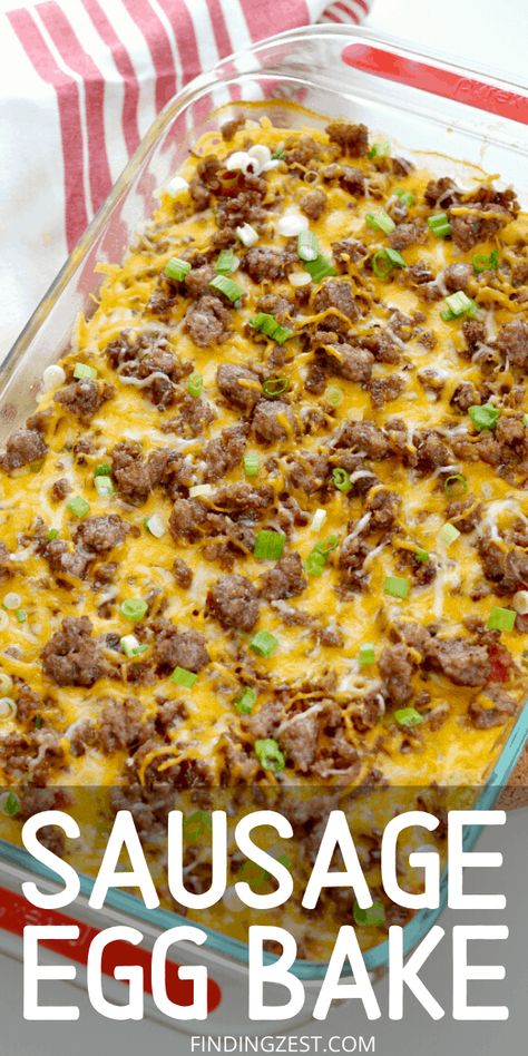 Breakfast Bake For A Crowd, Easter Brunch Egg Bake, Breakfast Sausage Egg Bake, Same Day Breakfast Casserole, Easter Egg Casserole, Egg Casserole With Sausage, Easy Sausage Egg Bake, Easter Egg Bake Casserole, Egg Bakes For A Crowd