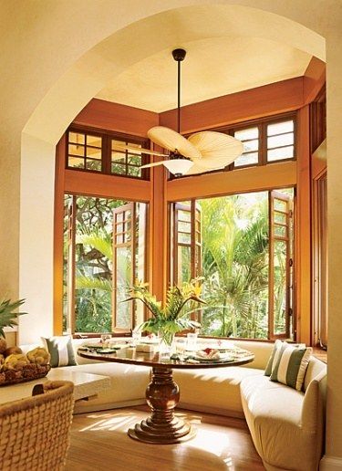 Cozy Tropical Home, Island Houses Tropical, Midcentury Modern Tropical, Caribbean Kitchen Design, Inside Tropical House, Philippine Homes, Tropical Wood House, Tropical Hotel Room Aesthetic, Island House Tropical