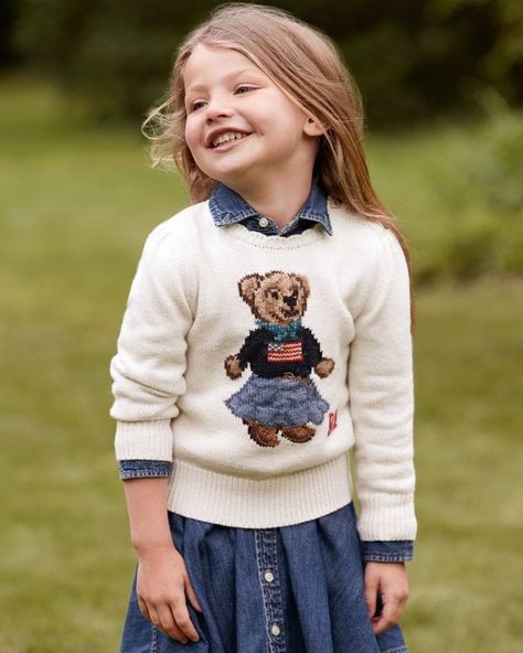 Ralph Lauren Kids Aesthetic, Old Money Kids Outfits, Ralph Lauren Girl, Ralph Lauren Toddler Girl, Ralph Lauren Looks, Ralph Lauren Baby Girl, Puffed Long Sleeves, Kids Designer Clothes