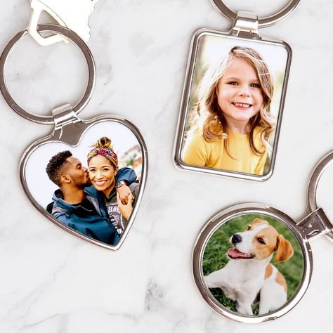 Photo Keychain | PhotoAffections Business Canvas, College Photography, Photo Keychain, Personalized Phone Cases, Metal Engraving, Banner Printing, Holder Design, Custom Keychain, Cute Couple Pictures