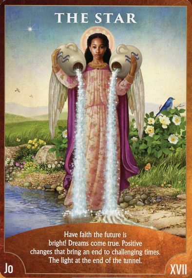 The Star - Card from Angel Guidance Wisdom Tarot Deck Radleigh Valentine, Angel Tarot Cards, Angel Tarot, Angel Oracle Cards, Angel Guide, Angel Guidance, Oracle Tarot, Dream Symbols, Positive Changes