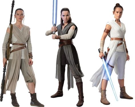 Starwars Rey Costume, Rey Cosplay Star Wars, Star Wars Rey Cosplay, Rey Star Wars Outfit, Rey Outfits Star Wars, Rey Skywalker Costume, Diy Rey Costume Star Wars, Starwars Costumes Women, Rey Costume Star Wars