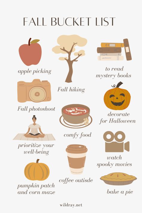 Fall Bucket List Bullet Journal, October To Do List, Halloween To Do List, 30 Bucket List, October Bucket List, Autumn To Do List, Fall Bucket List Ideas, Hiking Fall, Halloween Bucket List