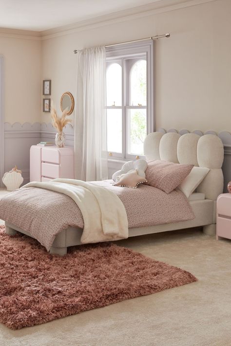 Our kids bubble bed features a plush quilted headboard and chunky upholstered feet which make it the perfect addition for your skandi inspired bedroom. Bubble Bed, Quilted Headboard, Inspired Bedroom, Kids Bubbles, Upholstered Bed, Upholstered Beds, Bedroom Inspo, Bedroom Inspirations, Next Uk