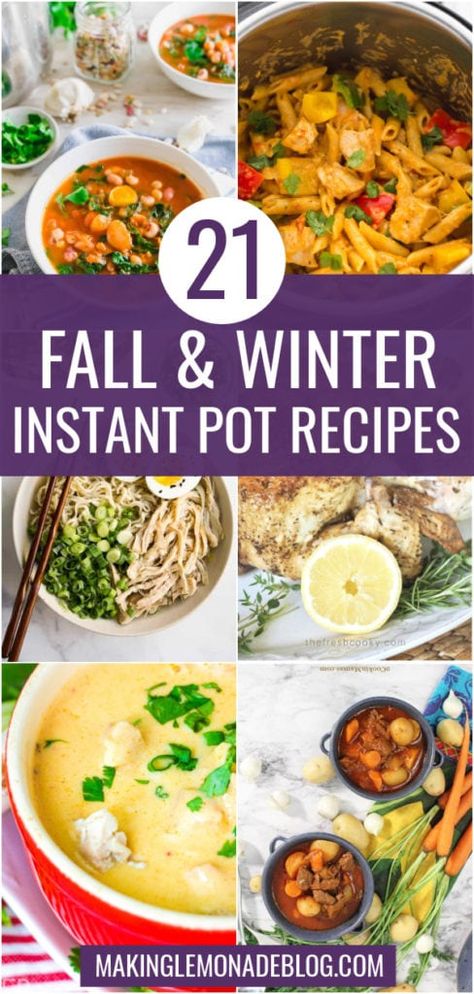 Delicious Instant Pot Recipes, Instant Pot Meals, Best Instant Pot Recipes, Winter Dinners, Making Lemonade, Recipes For Fall, Pot Recipes Healthy, Healthy Comfort, Winter Comfort Food