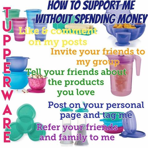 #support #like #comment #share #tag #join #invite #post #refer #thankyou Tupperware with Danielle #ladyintupperware Tupperware Quotes, Tupperware Games, Industrial Diy Projects, Tupperware Logo, Tupperware Party Ideas, Tupperware Pressure Cooker, Facebook Party Games, Tupperware Organizing, Online Party Games