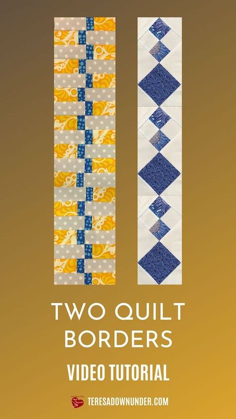 Patchwork Borders For Quilts, Quilt Block Border Ideas, Eleanor Burns Tutorials, Quilt Paper Piecing Patterns Free, Checkerboard Border Quilt, Square In A Square Quilt Block Layout, Quilt Borders Ideas Easy Free, Adding Borders To Quilt Panels, Patchwork Borders Ideas