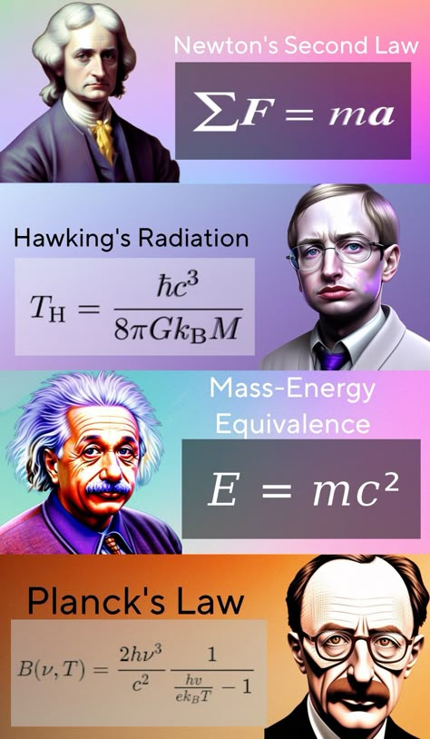 Planck, Einstein, Newton and Hawking Great Scientists, Physics Lessons, Learn Physics, Gamma Ray, Physics Formulas, Math Quotes, Astronomy Facts, Cool Science Facts, Earth And Space Science