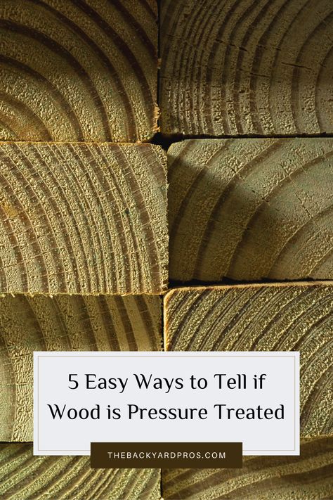 Crack the code to identifying pressure-treated wood effortlessly with our guide to 5 easy ways! 🌲✨ From distinctive markings to the telltale green tint, learn the secrets that reveal whether your wood is pressure treated. Elevate your DIY projects with confidence – no more guessing games! 🔍🔨 #WoodIdentification #DIYTips #WoodworkingWisdom Landscape Timbers, Pressure Treated Wood, Guessing Games, Building A Deck, Backyard Projects, Refinishing Furniture, Lawn Care, Types Of Wood, No More