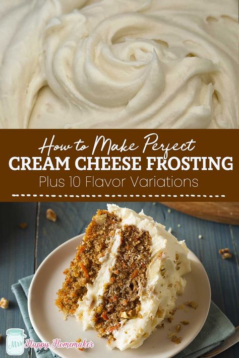 How to Make Perfect Cream Cheese Frosting (+10 Variations) Yummy Cream Cheese Frosting, Best Cream Cheese Frosting Not Too Sweet, Best Ever Cream Cheese Frosting, Recipe For Cream Cheese Frosting, Cream Cheese Frosting For Spice Cake, Cream Cheese Frosting With Whipped Cream, Less Sweet Cream Cheese Frosting, Wilton Cream Cheese Frosting, Flavored Cream Cheese Frosting Recipes