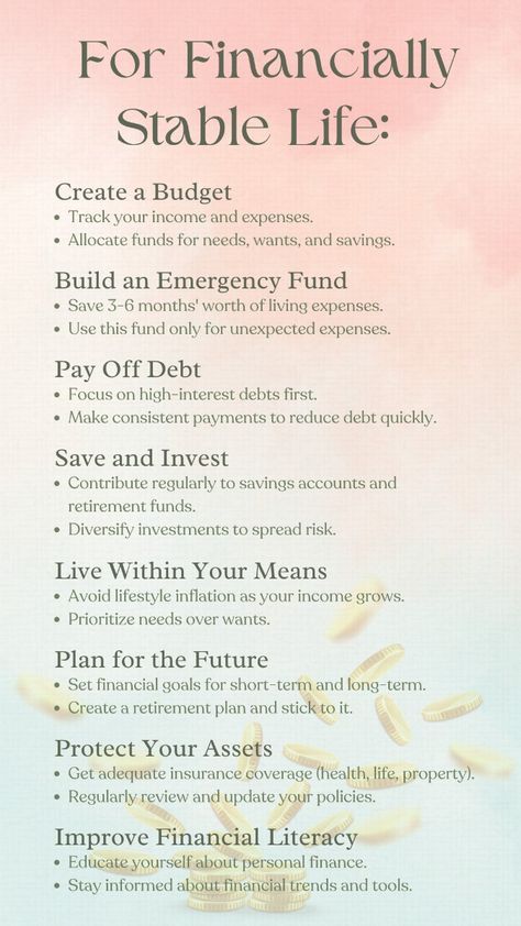 For Financially Stable Life, Take These 8 Steps! Organisation, Baddie And Budgets, Money Management Activities, Manifestation Methods, Money Inspiration, Financial Habits, Money Saving Methods, Financially Stable, Money Strategy