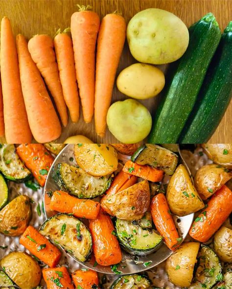 Garlic Herb Roasted Potatoes, Carrots, and Zucchini Roasted Potatoes Carrots Zucchini, Garlic Herb Roasted Potatoes And Carrots, Garlic Herb Roasted Potatoes Carrots And Zucchini Recipe, Roasted Potatoes And Zucchini, Garlic Herb Roasted Potatoes, Roasted Potatoes Carrots, Carrots And Zucchini, Roasted Potatoes And Carrots, Herb Roasted Potatoes