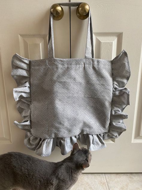 Ruffle tote bag ft. my cat Ruffle Tote Bag, My Cat, Tote Bag