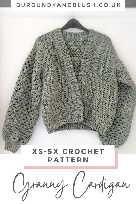 Crochet Sweater Jacket Pattern Free, Crocheted Sweater Patterns, Simple Crochet Clothes, Half Crochet Sweater, Aran Yarn Crochet Patterns, Easy Cardigan Crochet Pattern, Beginner Crochet Clothing Patterns, Quick And Easy Crochet Sweater Pattern Free, Crochet Pattern For Cardigan