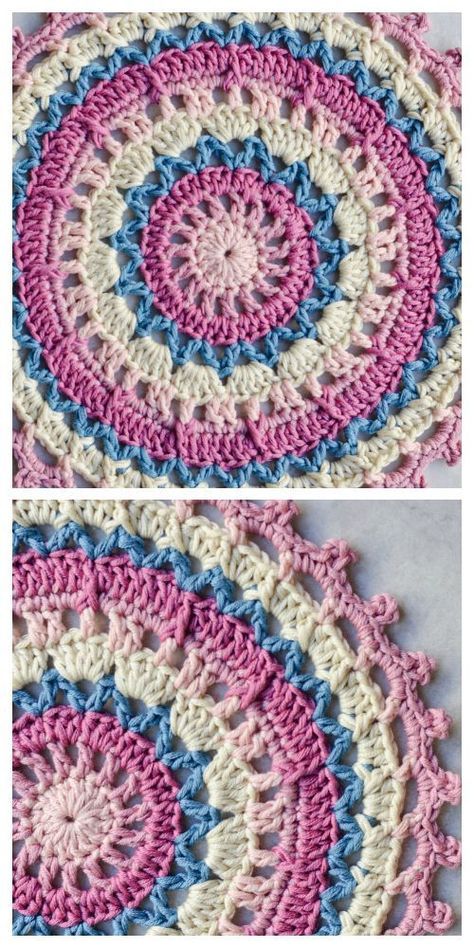 Hope Mandala Free Crochet Patterns - DIY Magazine Crochet Easter Gifts, Mandala Pattern Ideas, Mandela Crochet, Free Mandala Crochet Patterns, Crochet Projects Free, Motif Mandala Crochet, Crochet Dreamcatcher Pattern, Crochet Circle Pattern, Wall Hanging Crochet