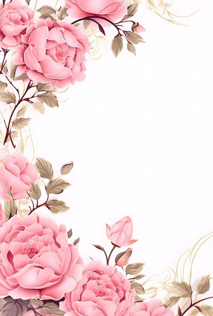 Foto rosas cor de rosa em um fundo branc... | Premium Photo #Freepik #photo #floral-background #flor-fundo #borda-floral #flor-wallpaper Savethedate Background, Flor Wallpaper, Pink Floral Background, Roses Background, Calligraphy Quotes Doodles, Border Templates, Wallpaper Floral, Doodle Images, Floral Rosa