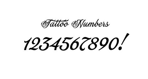 Calligraphy Numbers Tattoo, Feminine Number Tattoo Fonts, Tattoo Numbers Fonts, Tattoo Number Fonts Style, Number Fonts Tattoo, Tattoo Fonts Numbers, Best Number Fonts, Tattoo Number Fonts, Number Font Styles