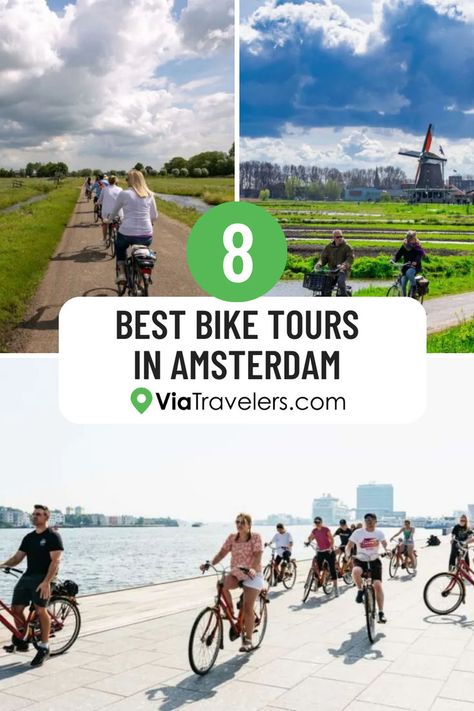 Best Bike Tours In Amsterdam Amsterdam Bike, Dutch Culture, Amsterdam Itinerary, Day Trips From Amsterdam, Best Bike, Visit Amsterdam, Bike Route, Netherlands Travel, Amsterdam Travel