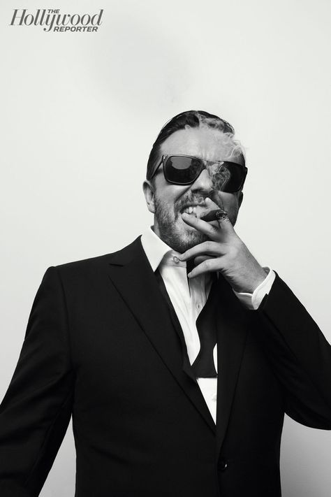 Ricky Gervais Unleashed: Exclusive Portraits of the Comedy Cringe King Breeze Mistborn, Comedian Photoshoot, Rick Gervais, Comedy Photography, Weekend Meme, Office Images, Dave Chappelle, Ricky Gervais, Caitlyn Jenner