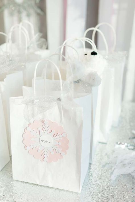 Winter One Derland First Birthday Girl, Winter Onederland Goodie Bags, Winter Onederland Party Favors, Winter Onederland Birthday Party Favors, Baby One Winter Wonderland Pink Backdrop, Winter Birthday Party Ideas, Winter Onderland Party Favors, Winter Onederland Party Girl 1st Birthdays, January Baby Shower