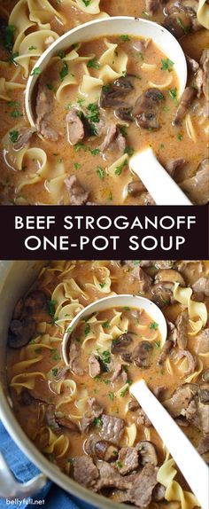 Beef Stroganoff Soup Recipe, Slow Cooker Soup Recipes Easy, Beef Stroganoff Soup, Stroganoff Soup, Light Soups, Beef Soup Recipes, Quick And Easy Soup, Crock Pot Recipes, Recipes Soup