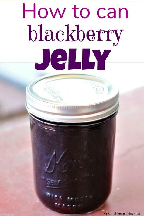 Sugar Free Blackberry Jam, Jam Canning Recipes, Blackberry Jelly Recipe, Canning Blackberries, Seedless Blackberry Jam, Homemade Grape Jelly, Homemade Blackberry Jam, Blackberry Jam Recipes, Canning Jam Recipes