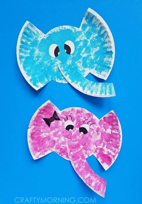 Crafts For Toddlers, Easy Crafts For Toddlers, Zoo Crafts, Zoo Animal Crafts, Circus Crafts, Maluchy Montessori, Easy Toddler Crafts, Elephant Crafts, Paper Plate Crafts For Kids