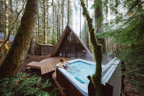 The 15 Best A-Frame Cabin Rentals on Airbnb | 2021 | Field Mag Patio Grande, A Frame Cabins, A Frame Cabin, A Frame House, Outdoor Lover, Cabin Rentals, Cozy Cabin, Best Hikes, Architectural Inspiration