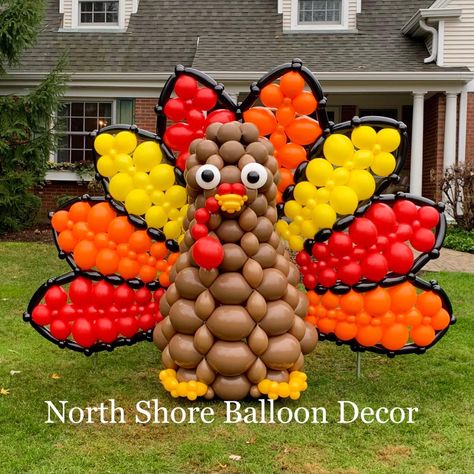 Thanksgiving Decorations Balloons, Thanksgiving Balloon Arch, Thanksgiving Balloon Decorations, Balloon Thanksgiving, Balloon Turkey, Turkey Balloons, Decorations With Balloons, Balloon Structures, Thanksgiving Balloons