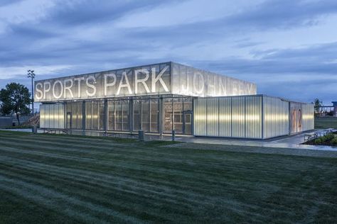 Training Center Design, Park Pavilion, Pavilion Design, Sport Park, Container Architecture, Sport Hall, Parking Design, Site Plan, School Architecture