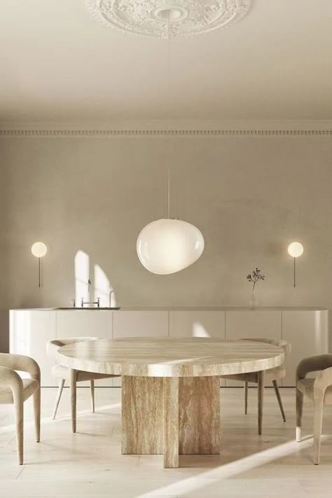 Long Dinning Table, Round Marble Table, Round Marble Dining Table, Round Dining Room, Stone Dining Table, Luxury Dining Room, Marble Dining, Dining Room Inspiration, Dining Table Design