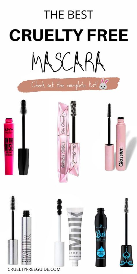 BEST Mascara to try it you're looking for cruelty free and vegan options!🐰💕 Best Mascara 2023, Best Smudge Proof Mascara, Cruelty Free Mascara, Black Color Hairstyles, Cruelty Free Makeup Brands, Perversion Mascara, Smudge Proof Mascara, Perfect Lashes, Vegan Mascara