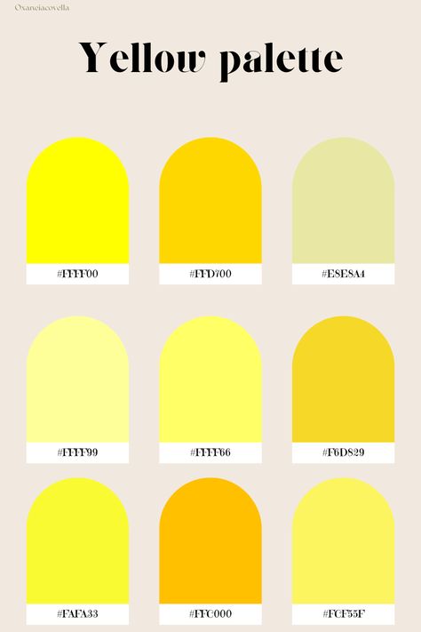 Yellow Tones Palette, Warm Tone Colors, Yellow Palette, Yellow Skin, Color Schemes Colour Palettes, Warm Tone, Yellow Tones, Colour Palettes, Shades Of Yellow