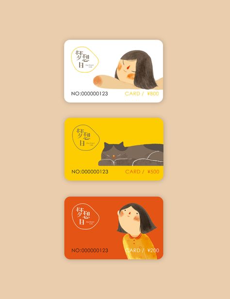 Artist Business Card Design Creative, Desain Merek, Illustration Business Cards, Dream Cafe, Art Business Cards, Cafe Branding, Graphic Design Business Card, Name Card Design, Graphisches Design