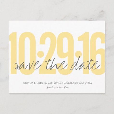 $2.18 | Save The Date Postcard, Large Date | Wedding Invitations | save the date, wedding, typography, large date, large numbers, modern save the date, save the date postcard, postcard, bold, modern, owl and toad Sabe The Date, Wedding Typography, Modern Save The Dates, Save The Date Designs, Save The Date Postcard, Minimal Wedding, Save The Date Postcards, Save The Date Card, Digital Weddings