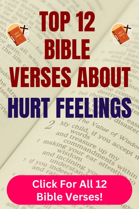 Check out our top 12 Bible verses about hurt feelings and learn more what does the Bible say about hurt feelings. Click For All 12 Bible verses! Proverbs 17 9, Bible Verses For When, Bible Chapters, Bible Verses About Relationships, Romans 12 19, Hurt By Friends, Top Bible Verses, Matthew 5 44, Cast All Your Cares