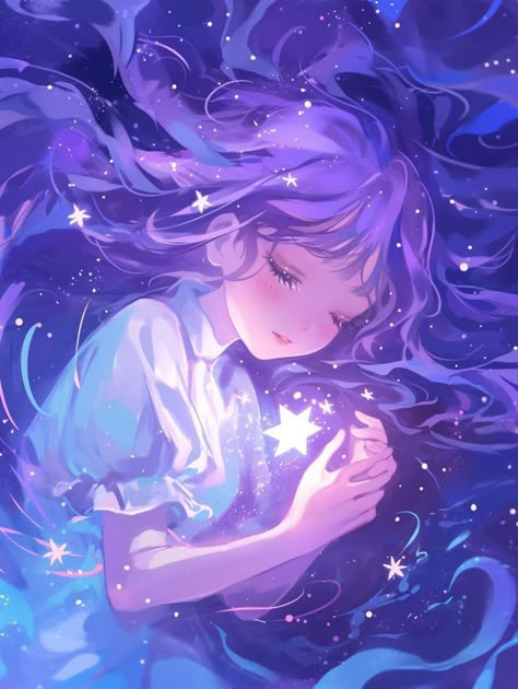 Galaxy Pfp Anime, Galaxy Drawing Aesthetic, Anime Wallpapers Aesthetic Purple, Galaxy Anime Pfp, Space Anime Aesthetic, Aesthetic Purple Photos, Space Profile Picture, Blue Galaxy Aesthetic, Aesthetic Purple Pfp