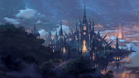 ArtStation - Rose Knight Castle Rose Knight, Moon Kingdom, Castle Art, Fantasy City, Fantasy Castle, Fantasy Places, Fantasy Concept Art, 판타지 아트, Environment Concept Art