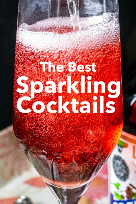 Sparkling Wine Cocktail Recipes, Sparkling Water Cocktail, Sparkling Wine Drinks, Wine Mixed Drinks, Sparkling Cocktails, Sparkling Grape Juice, Sparkling Wine Cocktails, Wine Cocktail Recipes, Wine Mixers