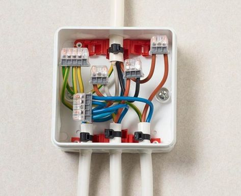 Junction Boxes: How to Install One at Home | My Study Notes Hide Wires On Wall, Commercial Electrician, Box Installation, Electrical Diagram, Hide Wires, Video Game Room Design, House Wiring, Electrical Installation, Video Game Room