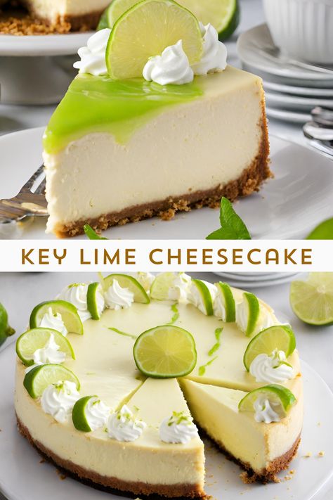 Cheesecake Recipes Key Lime, St Patrick’s Day Cheesecake, 10 Inch Cheesecake Recipe, Key Lime Cheesecake No Bake, Cheesecake With Jello, Lime Cheesecake Recipes, Cheesecake Flavours, Philly Cheesecake, Cheesecake Deserts