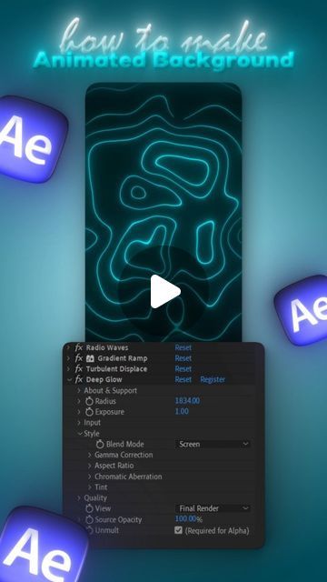 Motion Design, Aftereffects Tutorial, Gradient Animation, Radio Wave, How To Make Animations, Text Animation, Graphic Design Resources, Animation Background, Premiere Pro