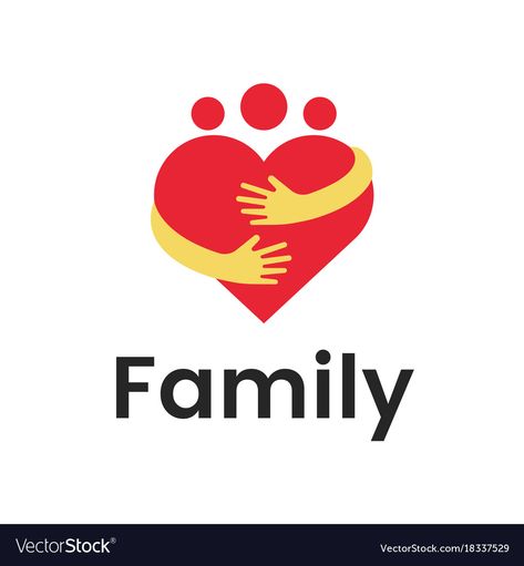 Love Logo Design Heart, Family Logo Design, Hug Logo, Heart With Hands, Heart Hug, Logo Family, Frame Wallpaper, People Group, Logo Design Health