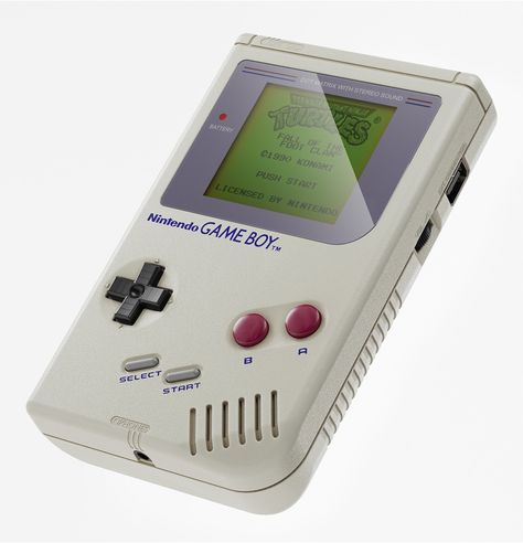 ArtStation - 1990 - Original Nintendo GAME BOY Vintage Gameboy, Old Game Consoles, Nintendo Gameboy Advance Sp, Retro Nintendo, Gameboy Games, Retro Console, Nintendo Dsi, Original Nintendo, Nintendo Ds Lite