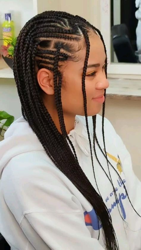 Rihanna Braids Cornrows, Rihanna Cornrows Hairstyles, Half Cornrows Half Box Braids Design, Aztec Braids, Rihanna Cornrows, Rihanna Braids Hairstyles, Tetris Braids, Rihanna Braids, Cornrows Designs