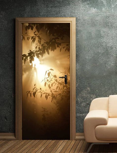 Styleyhomes Remove Paint From Metal, Deur Sticker, Door Wrap, Adult Playground, Wallpaper Door, Nature Home Decor, Door Wallpaper, Door Mural, Door Coverings