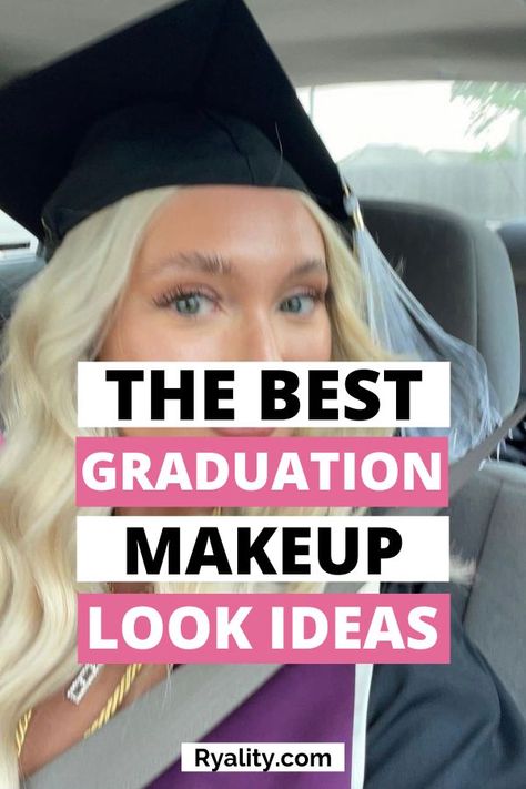 If you’re graduating soon, you’re probably looking for some cute graduation makeup ideas for your special day! Here are the prettiest makeup for graduation ideas to try. Graduation Make Up Natural, College Graduation Makeup, Makeup For Graduation, Graduation Makeup Ideas, Prettiest Makeup, Makeup Look Ideas, Stunning Makeup Looks, Graduation Look, College Graduation Photos